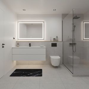 Alfombra de baño Nuvia diseño flexible diatomita 45x75 cm