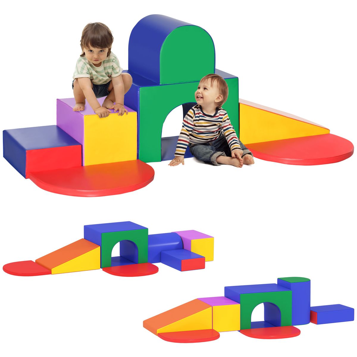 Set-de-7-bloques-de-construccion-Homcom-espuma-perlada-1-3-años-multicolor