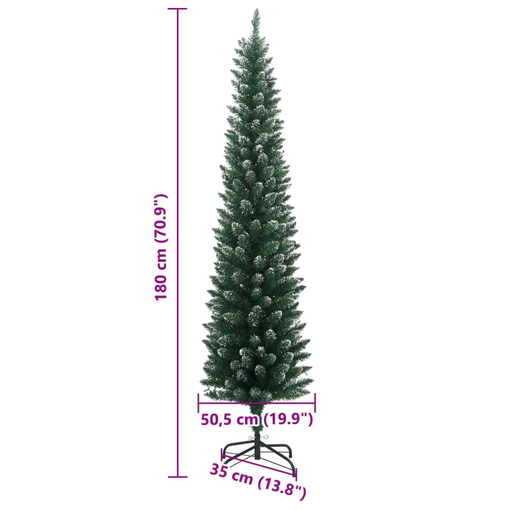 Arbol-de-Navidad-286-ramas-con-efecto-nevado-300-LEDs-verde-180-cm-medidas