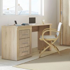 Escritorio Lara 3 cajones cambria/grafito 72x120x50 cm