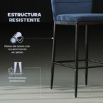 Pack-de-2-taburetes-Medellin-Homcom-asiento-acolchado-azul