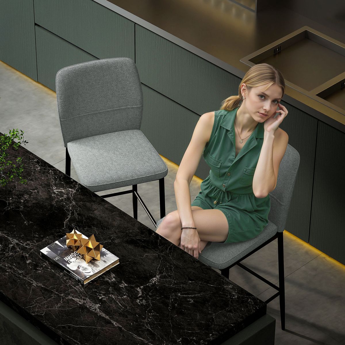 Pack-de-2-taburetes-Medellin-Homcom-asiento-acolchado-gris