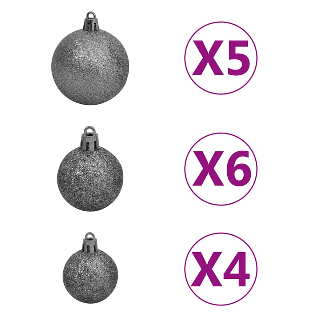 Arbol-de-Navidad-930-ramas-150-LEDs-con-decoraciones-verde-180-cm