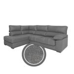 Sofa-chaiselongue-Meridien-3-plazas-deslizante---reclinable-tela-Nevada-izquierda-gris-100x282x195-cm