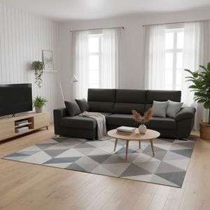 Sofá chaiselongue Ponza 3 plazas deslizante y reclinable tela Opera 275 cm