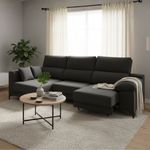Sofa-chaiselongue-Santorini-3-plazas-deslizante---reclinable-tela-Opera-izquierda-antracita-100x275x160-cm
