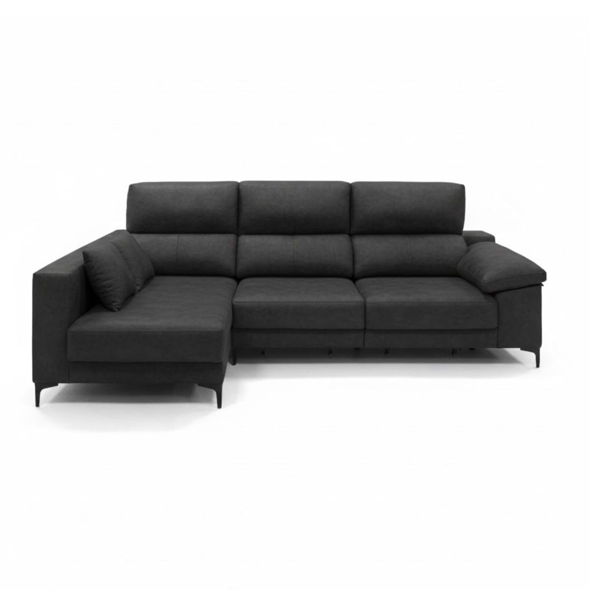 Sofa-chaiselongue-Santorini-3-plazas-deslizante---reclinable-tela-Opera-izquierda-antracita-100x275x160-cm