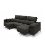 Sofa-chaiselongue-Santorini-3-plazas-deslizante---reclinable-tela-Opera-izquierda-antracita-100x275x160-cm