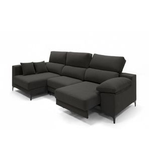 Sofá chaiselongue Santorini 3 plazas deslizante + reclinable tela Ópera 100x275x160 cm