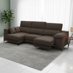 Sofa-chaiselongue-Santorini-3-plazas-deslizante---reclinable-derecha-negro-tela-Bergamo-100x275x160-cm
