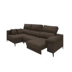 Sofa-chaiselongue-Santorini-3-plazas-deslizante---reclinable-derecha-negro-tela-Bergamo-100x275x160-cm