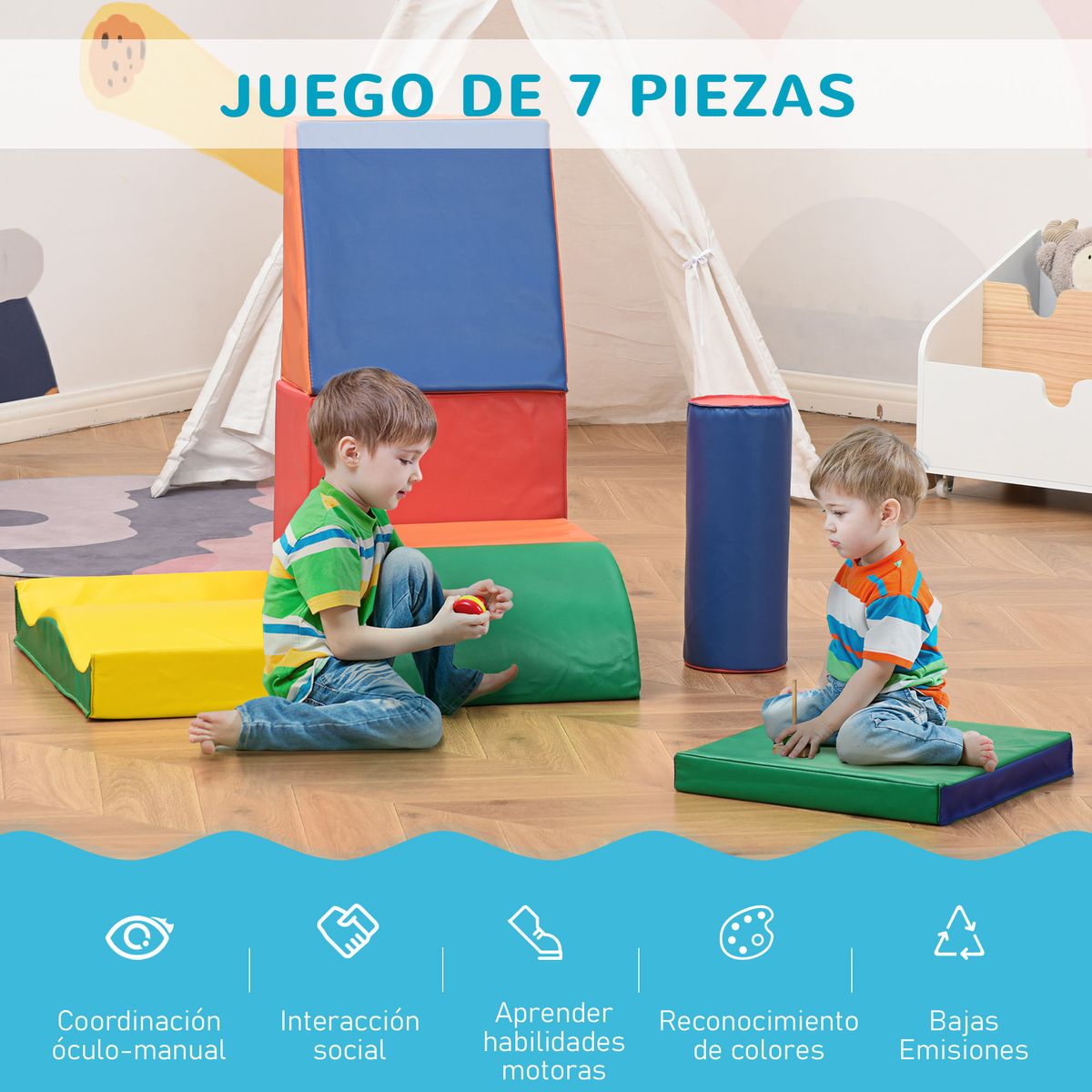 Set-de-7-bloques-de-construccion-Homcom-psicomotricidad-1-3-años-multicolor-