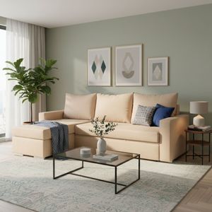 Sofá cama con chaiselongue Saint-Tropez 95x252x153 cm