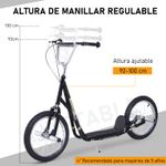Patinete-Scooter-Homcom--5A-altura-regulable---frenos-negro-92-100x143x58-cm-