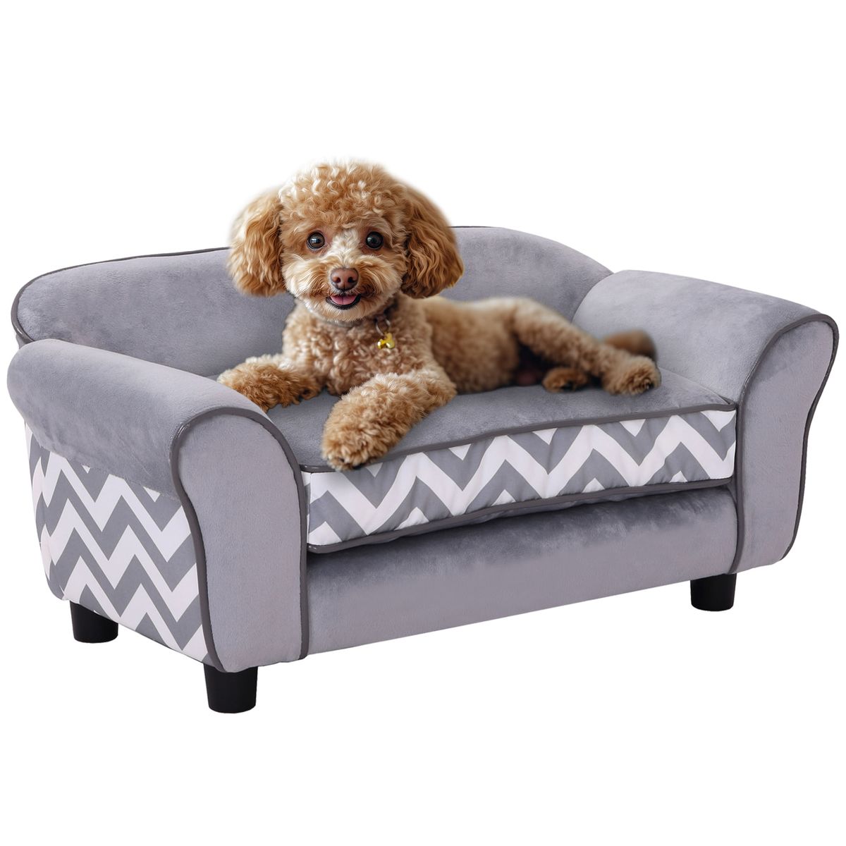 Cama-para-mascotas-Sofa-Pawhut-cojin-acolchado-gris-33x735x41-cm-