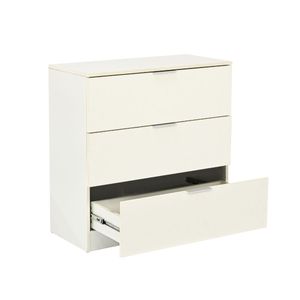 Cómoda Elegant 3 cajones blanco 80x77x38 cm
