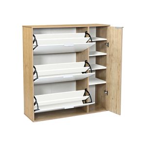 Zapatero Rage 1 puerta + 3 cajones cambria/natural 106x115x36 cm