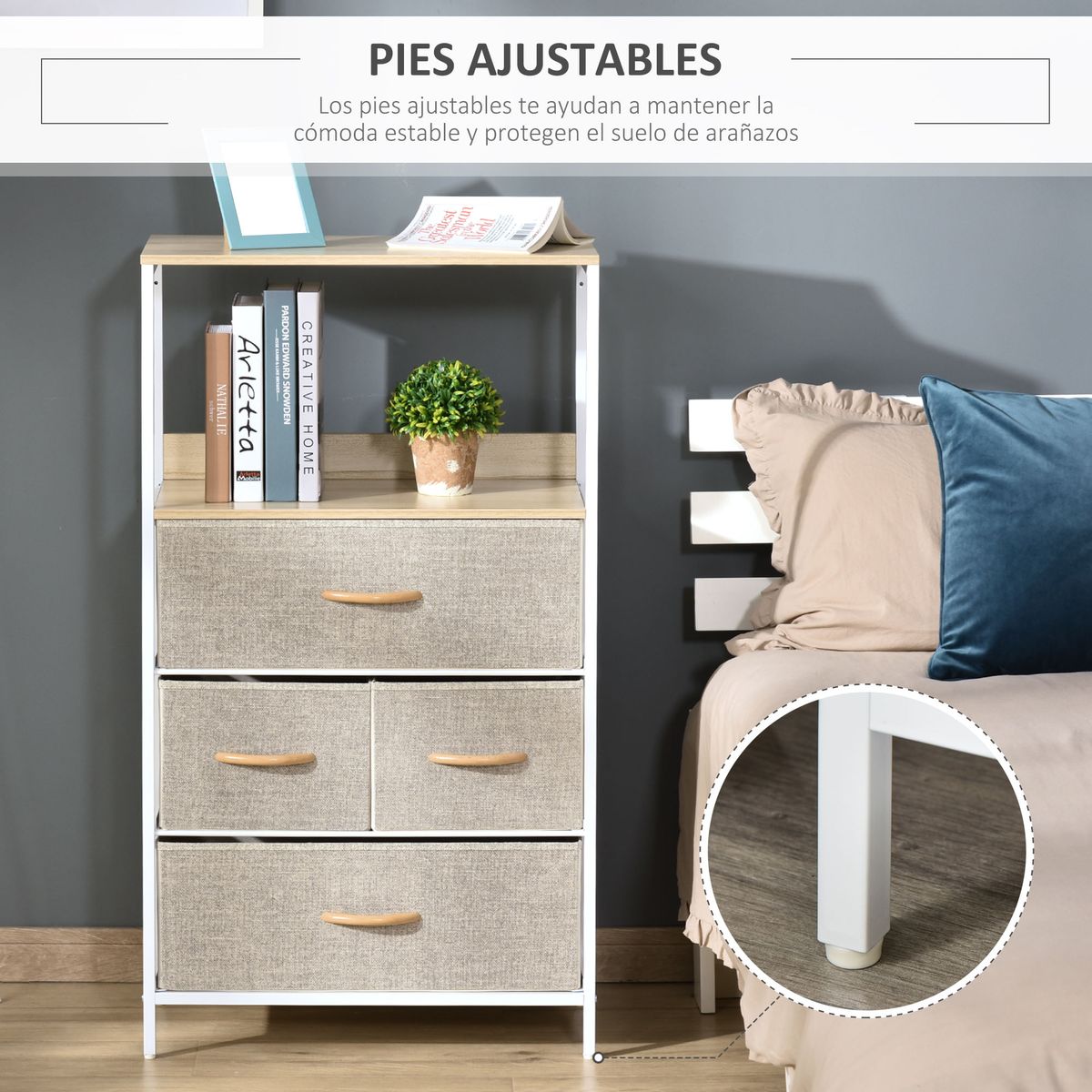 Comoda-Retal-Homcom-4-cajones