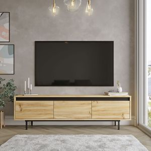 Mueble de TV Ayote 3 puertas cambria/grafito 45,1x160x35,5 cm
