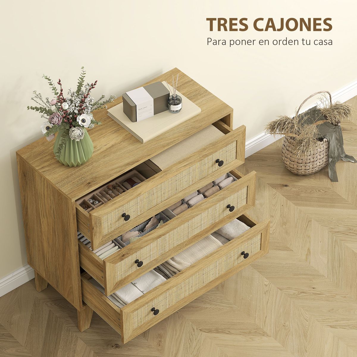 Comoda-Atelier-Homcom-3-cajones-interior