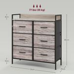 Comoda-Compas-Homcom-6-cajones-medidas