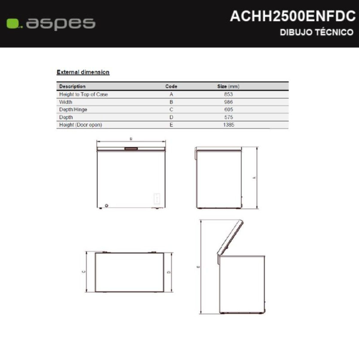 Congelador-horizontal-Aspes-ACHH2500ENFDC-233L-No-Frost-E-blanco-986-cm-