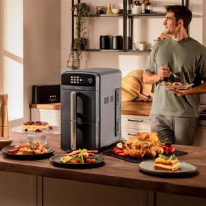 Freidora de aire Cecotec Cecofry DuoLevel 10000 2400W 10L 6 programas negro