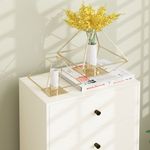 Comoda-Sora-Homcom-5-cajones-con-tiradores-beige-95x47x29-cm