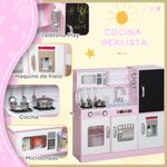 Cocina-infantil-Cook-Aiyaplay-microondas---maquina-de-hielo-rosa-81x838x268-cm-