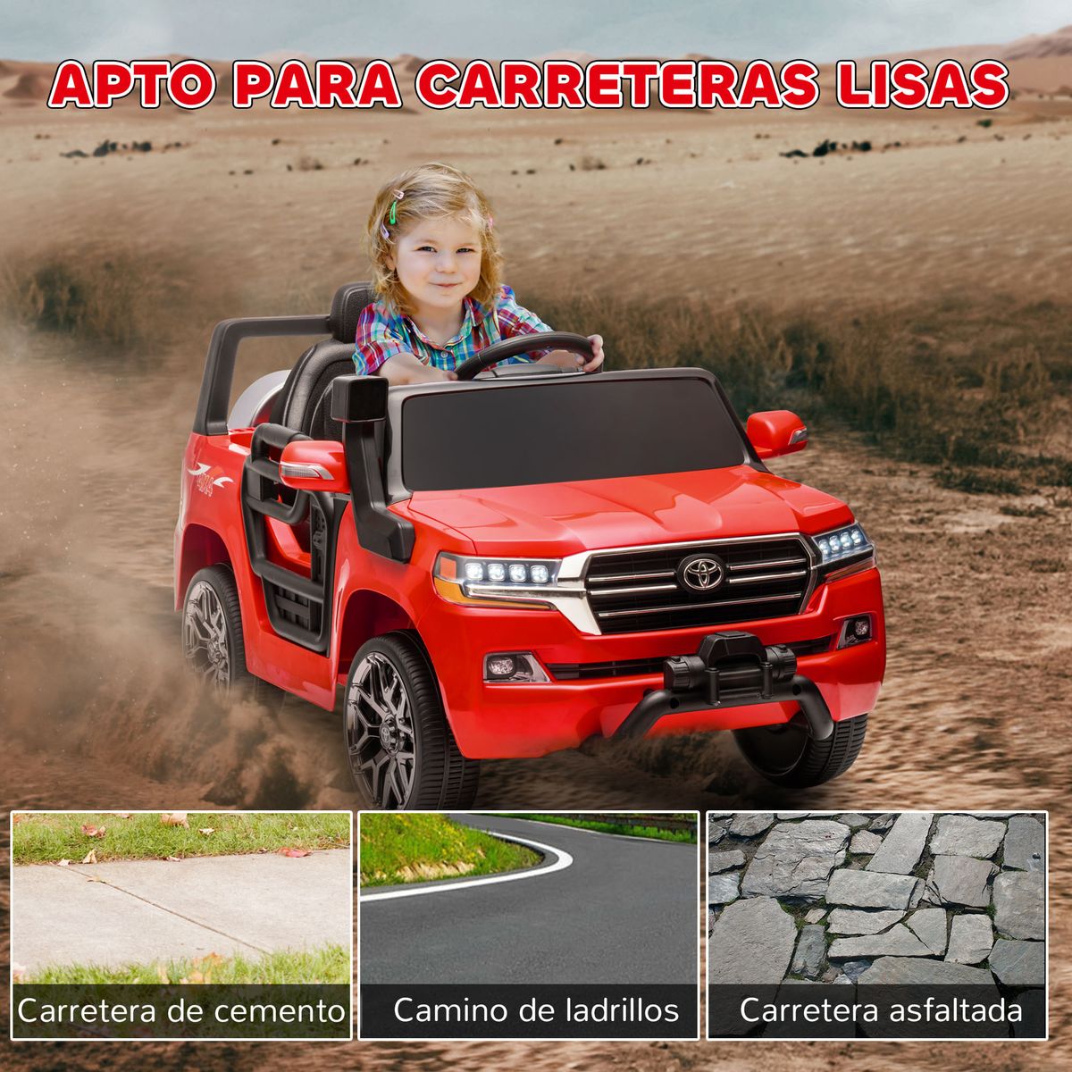 Coche-electrico-infantil-Toyota-Land-Cruiser-Aiyaplay-luces-LED---bocina---USB-rojo-555x65x107-cm-