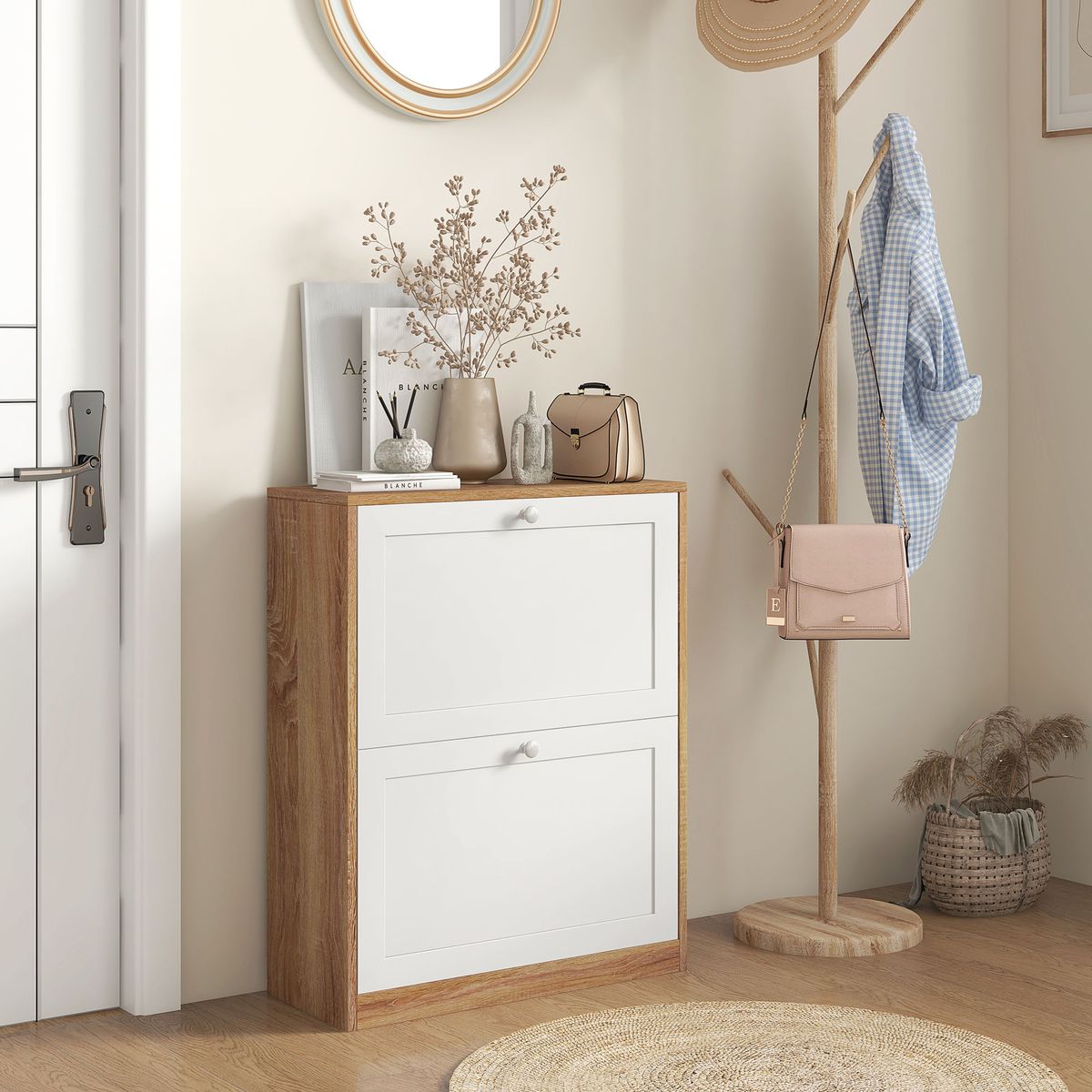 Zapatero-Nami-Homcom-2-puertas-ambientada