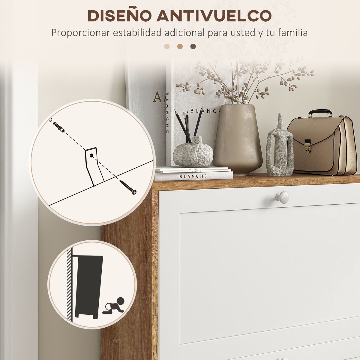 Zapatero-Nami-Homcom-2-puertas-abatibles-dispositivo-de-fijacion-a-pared