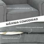 Butaca-Ren-Homcom-diseño-acolchado-gris-88x79x725-cm