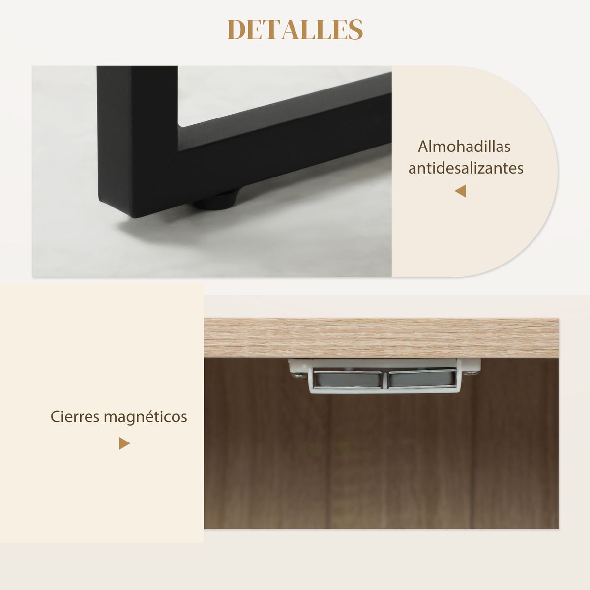 Aparador-Aiko-Homcom-3-puertas-cierre-magnetico