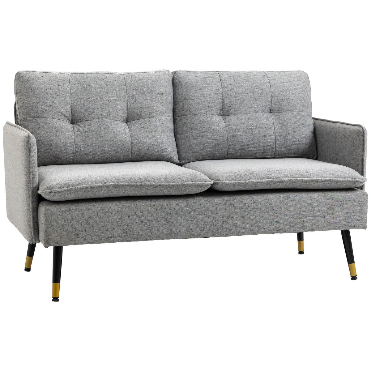 Sofa-Harrow-Homcom-2-plazas-con-4-cojines-gris-80x139x68-cm