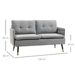 Sofa-Harrow-Homcom-2-plazas-con-4-cojines-gris-80x139x68-cm