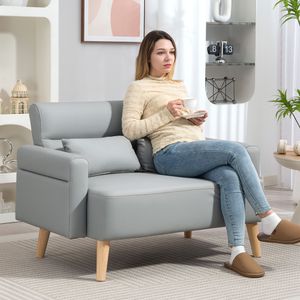 Sofá Esker Homcom 2 plazas con cojines 78x117x78 cm