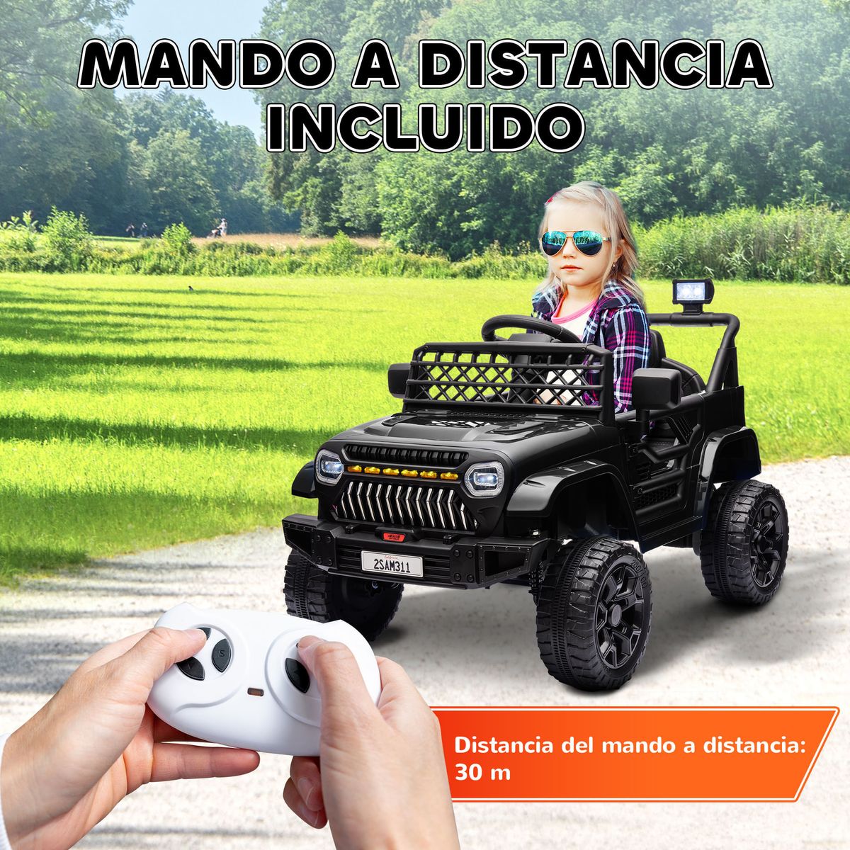 Coche-electrico-infantil-Kenia-Aiyaplay-mando-a-distancia---USB---bocina--negro-65x625x95-cm-