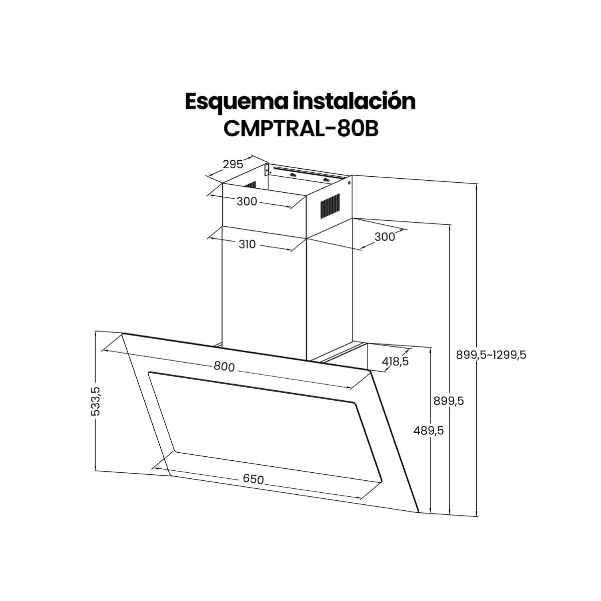 Campana-extractora-Infiniton-CMPTRAL80B-medidas