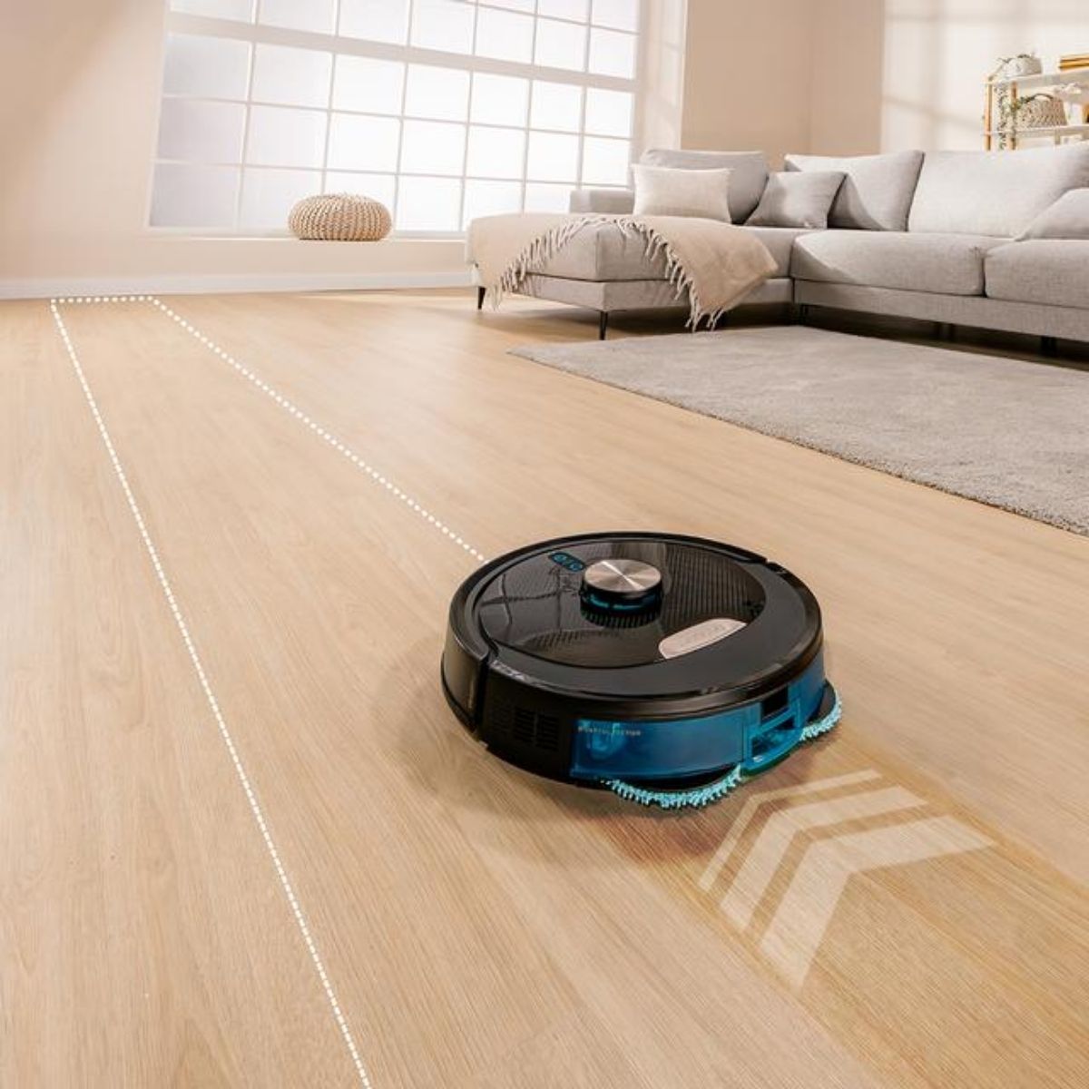 Robot-aspirador-Cecotec-Conga-M100-Spin-AI-2000Pa-cepillo-silicona-220m²-App-3.0-negro