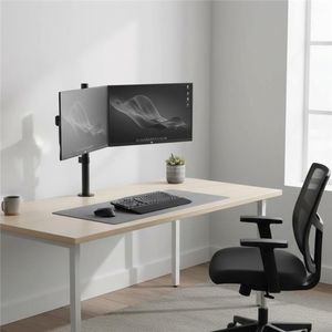 Soporte doble para monitor 14-32’’ rotación + inclinación negro