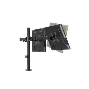 Soporte doble para monitor 14-32’’ rotación + inclinación negro
