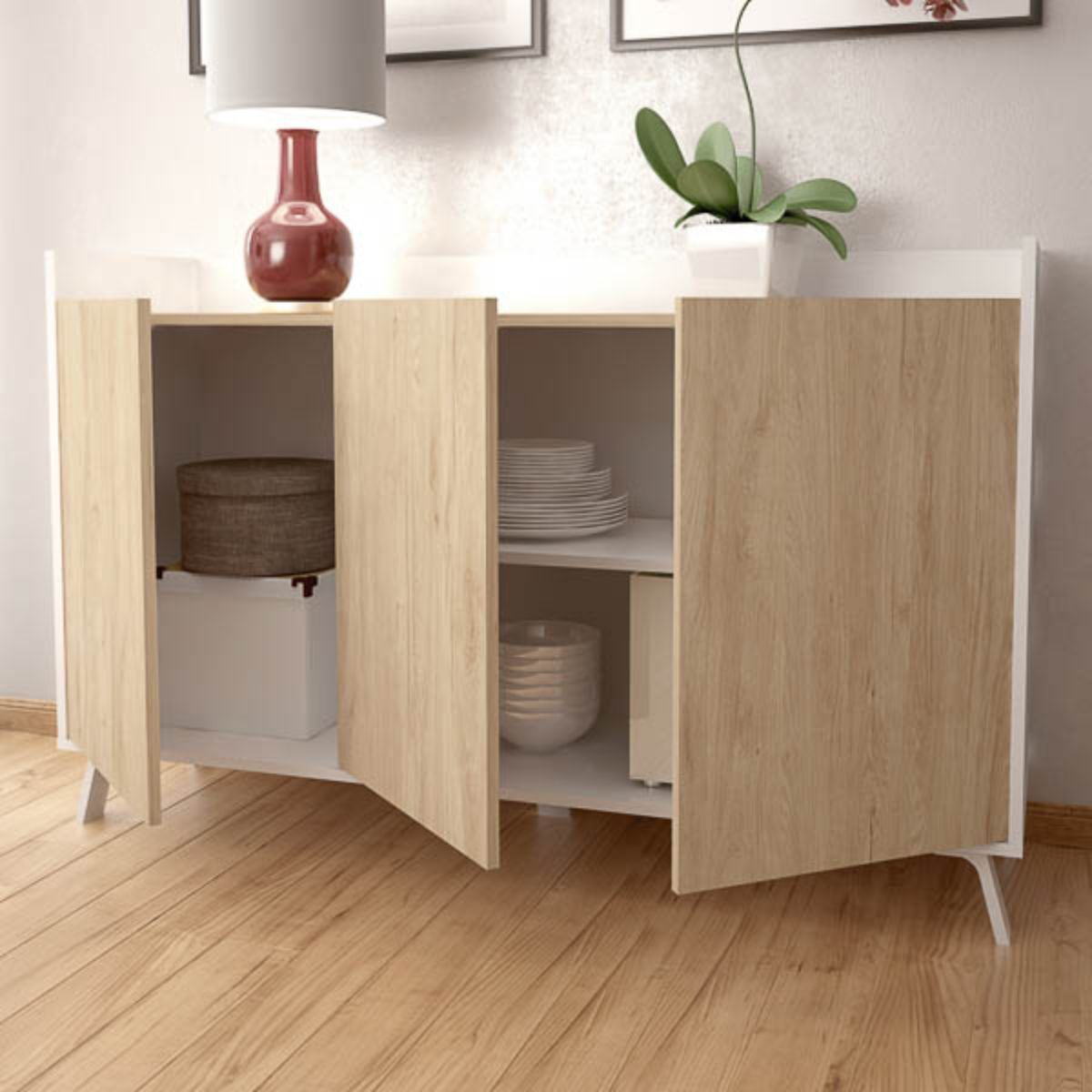 Aparador-Charles-3-puertas-blanco-roble-871x140x40-cm-