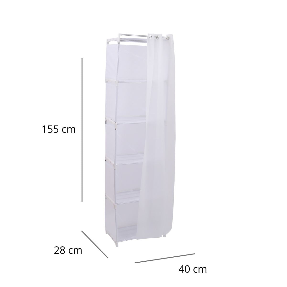 Estante-de-almacenamiento-5-cubos---cortina-blanco-155x40x28-cm