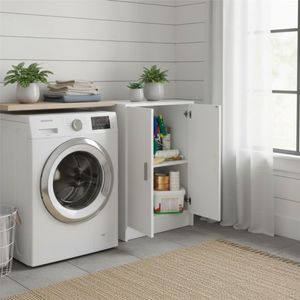 Armario auxiliar Use diseño bajo con 2 puertas blanco 80x59x37 cm