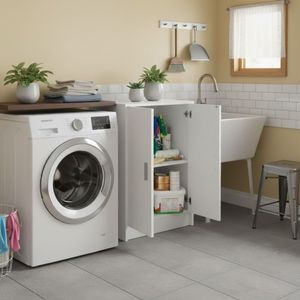 Armario auxiliar Use diseño bajo con 2 puertas blanco 80x59x37 cm