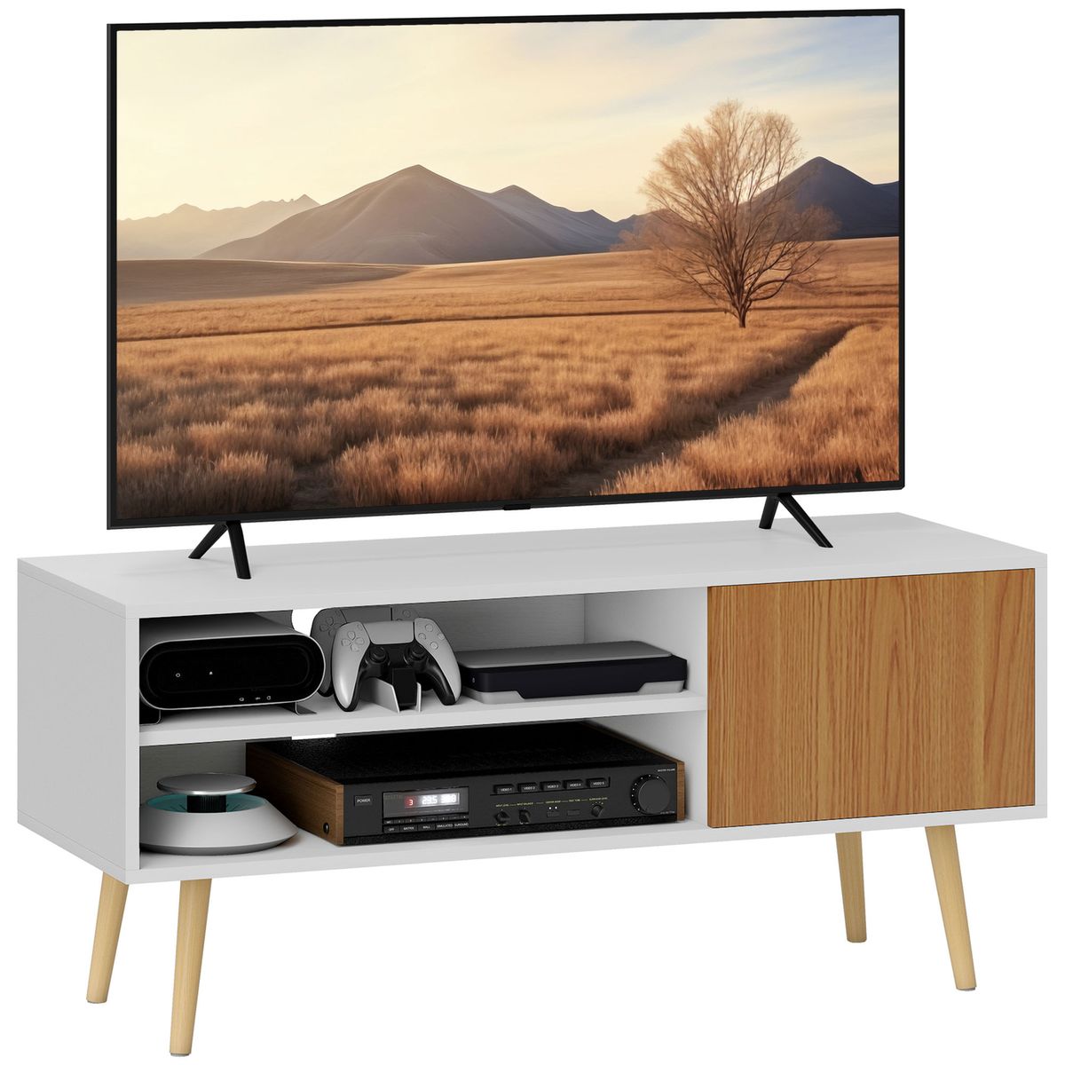 Mueble-de-TV-Hiro-Homcom-2-estantes