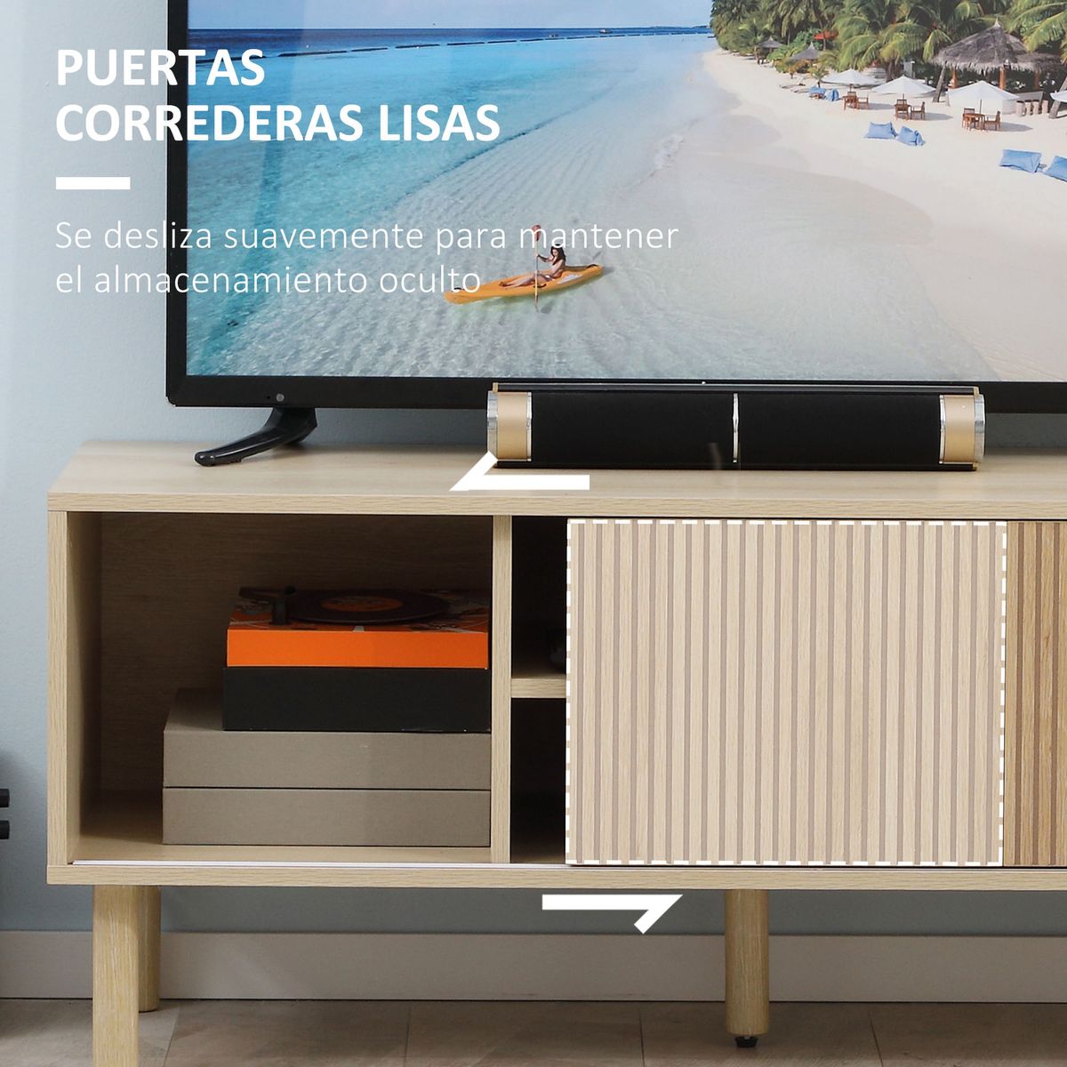 Mueble-de-TV-Taro-Homcom-2-puertas