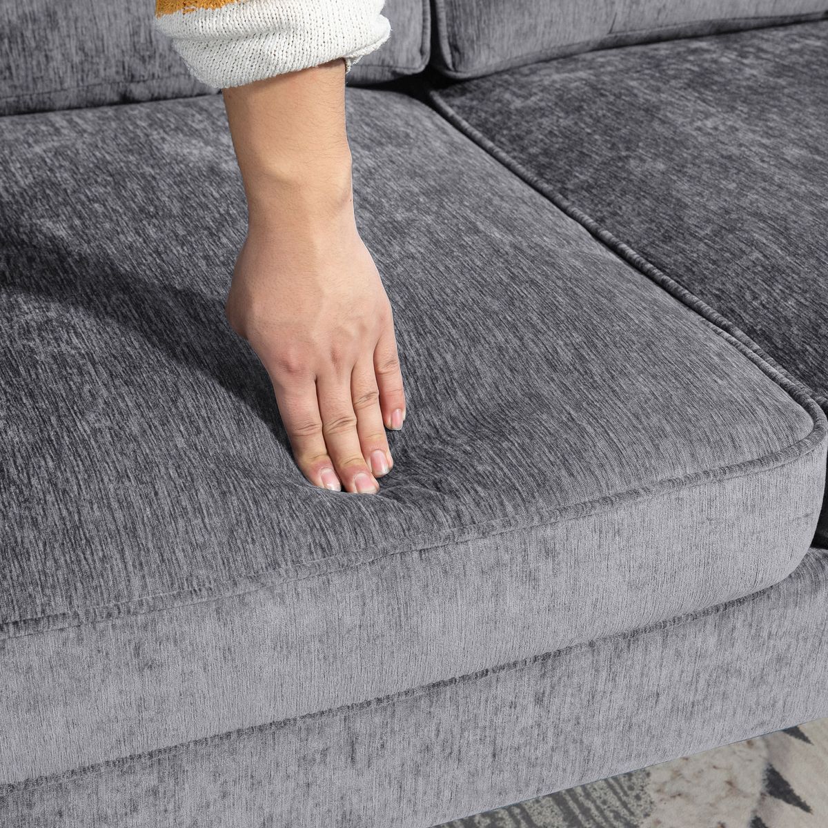 Sofa-chaiselongue-Kumo-Homcom-acolchado