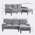 Sofa-chaiselongue-Kumo-Homcom-medidas